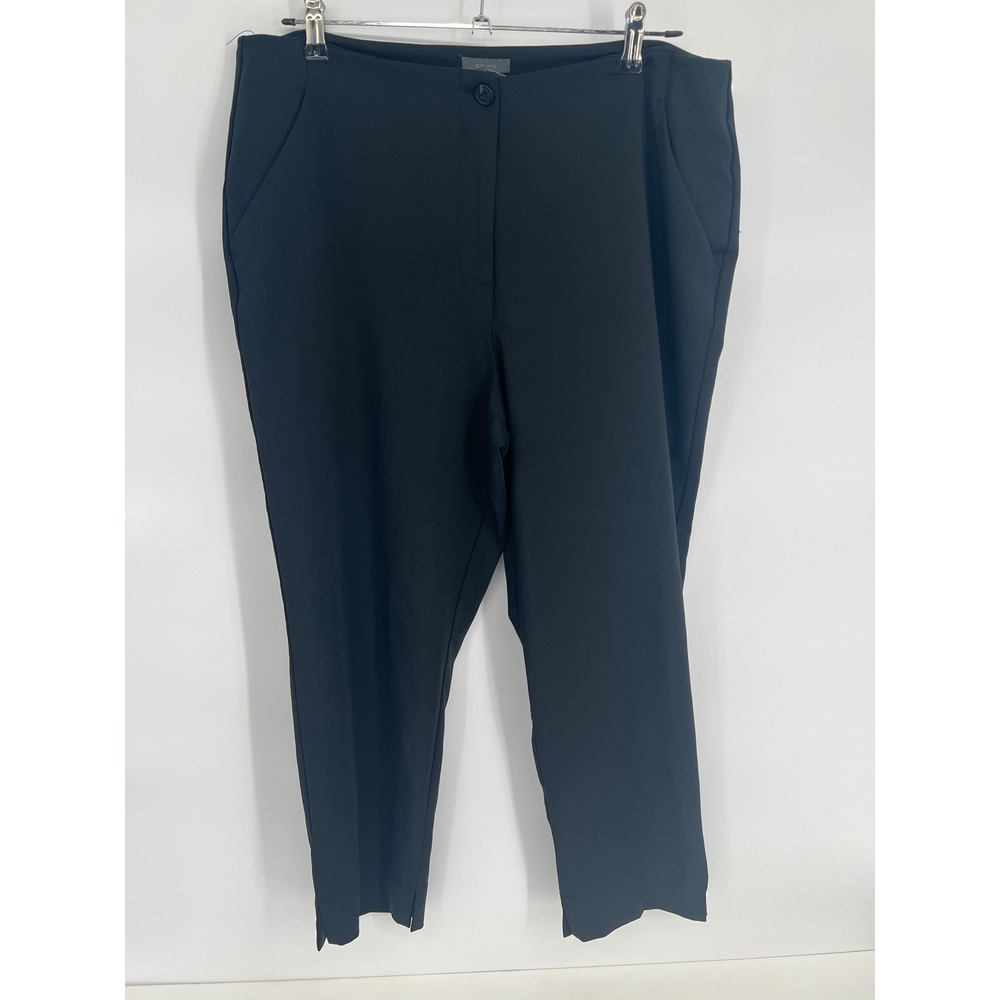 Worthington Slim Ankle Pants Womens Sz 16P Black Dress Trousers Professional